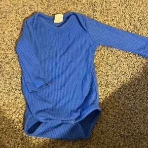 Good condition Kate Quinn newborn blue ribbed organic onesie